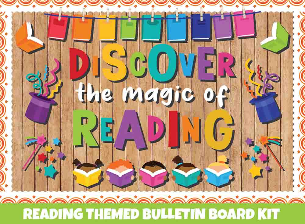 Discover the Magic of Reading - Print Your Own Bulletin Board Printable Digital Library Sproutbrite 