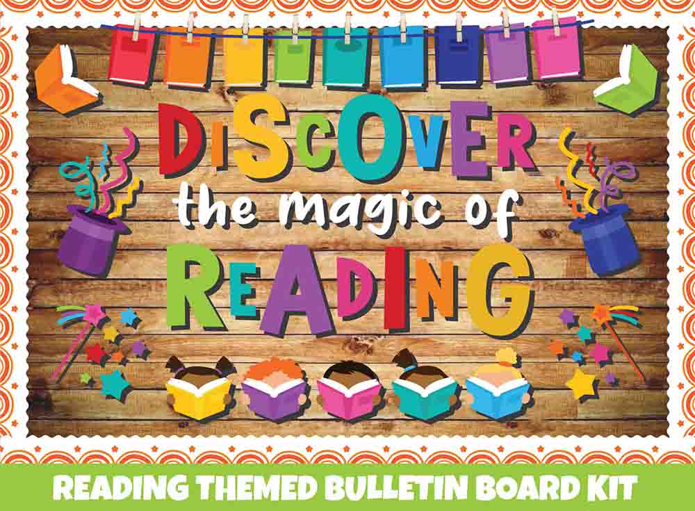 Discover the Magic of Reading - Print Your Own Bulletin Board Printable Digital Library Sproutbrite 