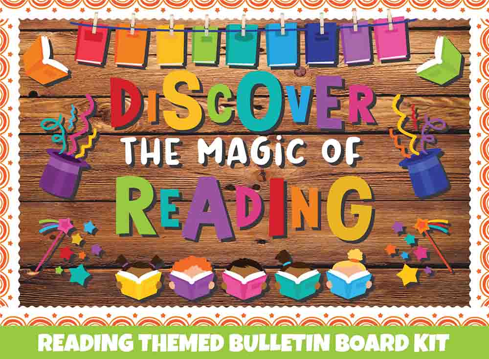 Discover the Magic of Reading - Print Your Own Bulletin Board Printable Digital Library Sproutbrite 