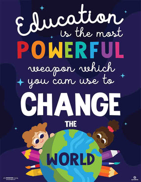 Education is the Most Powerful Weapon You Can Use to Change The World- Print Your Own Posters Printable Digital Library Sproutbrite 