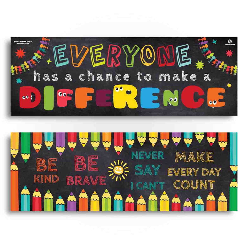 Everyone Has a Chance to Make a Difference Classroom Posters Classroom Decorations Sproutbrite 