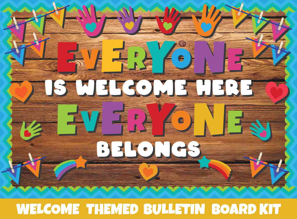 Everyone is Welcome Here Everyone Belongs - Print Your Own Bulletin Board Printable Digital Library Sproutbrite 