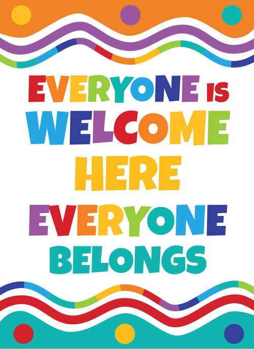 Everyone is Welcome Here Everyone Belongs - Print Your Own Posters Printable Digital Library Sproutbrite 