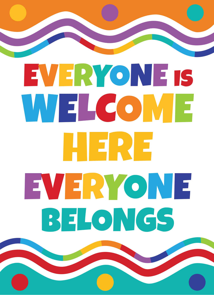 Everyone is Welcome Here Everyone Belongs - Print Your Own Posters Printable Digital Library Sproutbrite 