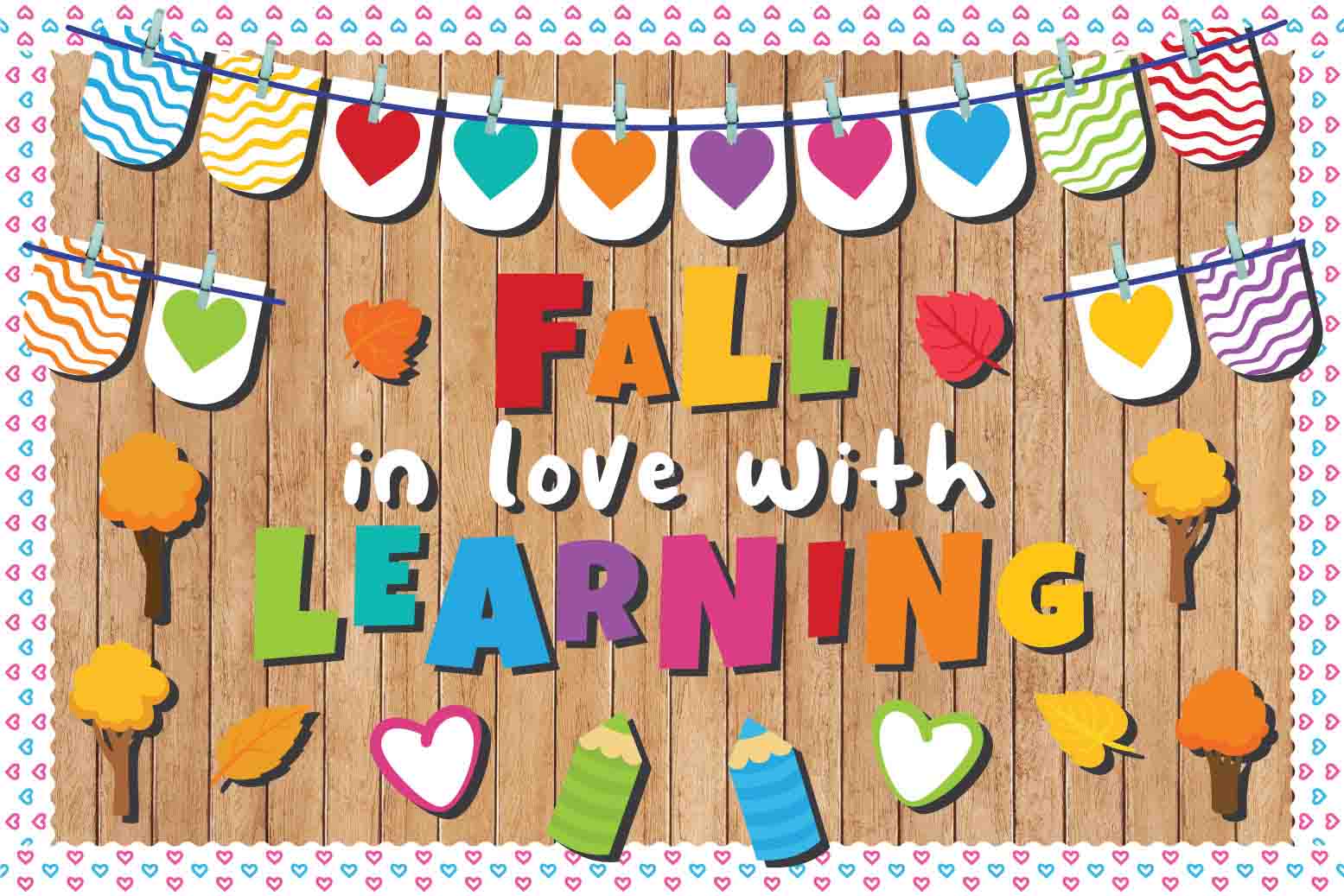 Fall In Love With Learning Print Your Own Bulletin Boards - Fall in Love with Learning | Sproutbrite