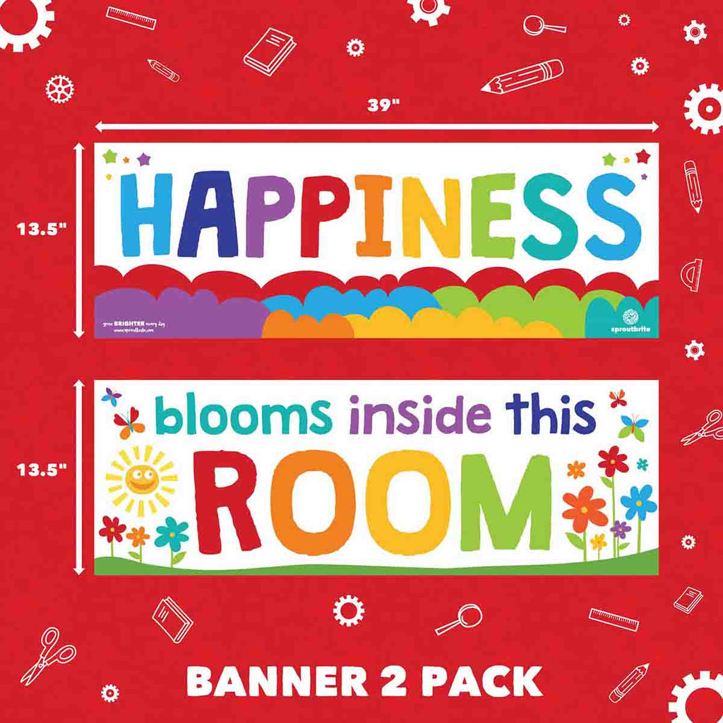 Flower Theme - Happiness Blooms in this Room Classroom Decorations Sproutbrite 