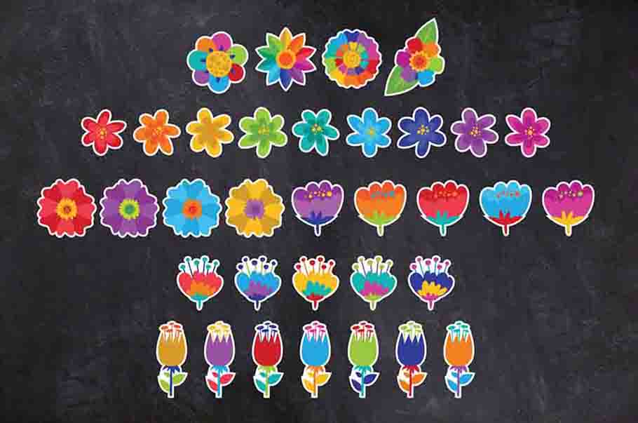 Flowers Preschool Early Learning Classroom Cutouts for Decorating Bulletin Boards Printable Digital Library Sproutbrite 