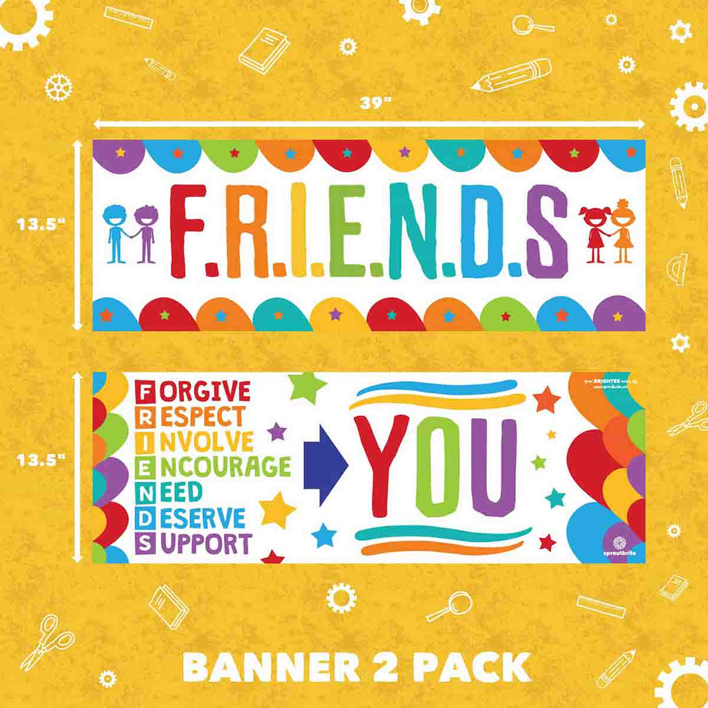 Friends Acronym Classroom Banner Pack Classroom Decorations Sproutbrite 