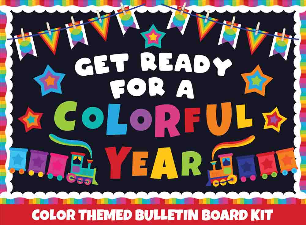 Get Ready For a Colorful Year - Print Your Own Bulletin Board Printable Digital Library Sproutbrite 