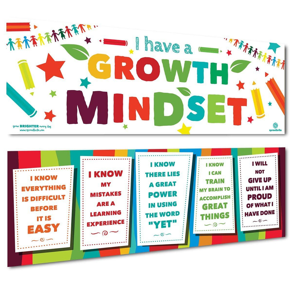 Growth Mindset Banner Pack Classroom Decorations Sproutbrite 