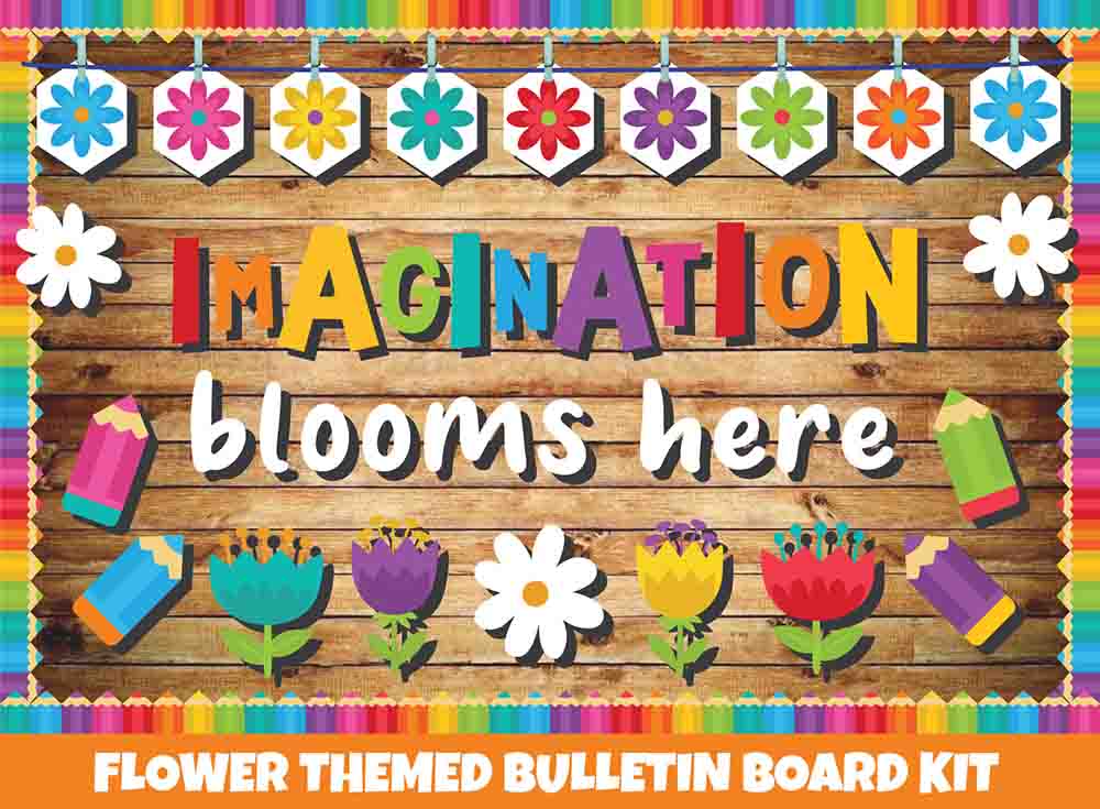 Print Your Own Bulletin Board - Imagination Blooms Here | Sproutbrite print-your-own-bulletin-board-imagination-blooms-here-sproutbrite