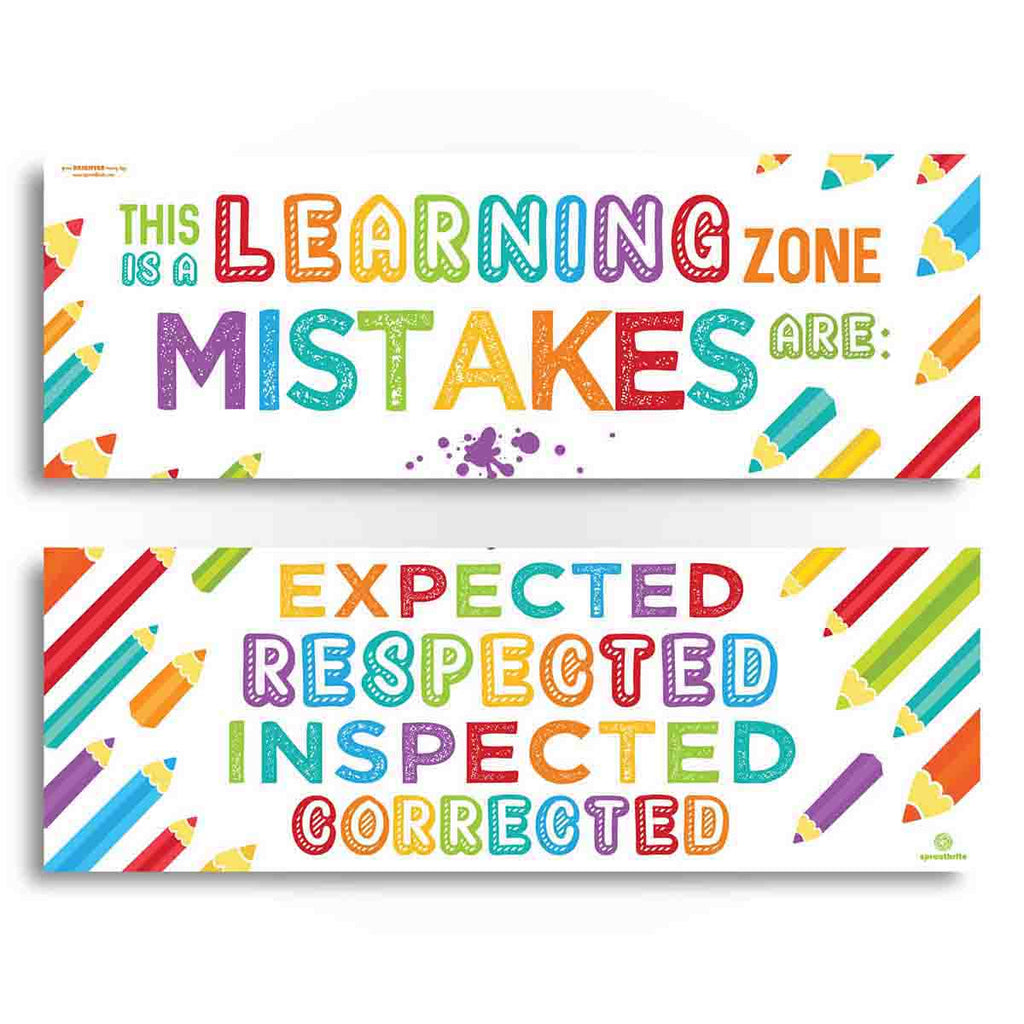 Learning Zone Wall Banner Classroom Decorations Sproutbrite 