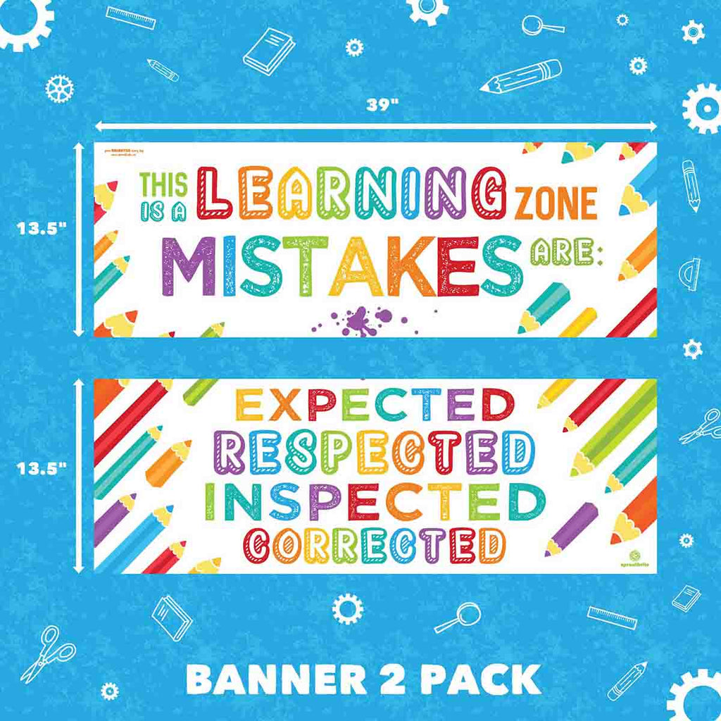 Learning Zone Wall Banner Classroom Decorations Sproutbrite 