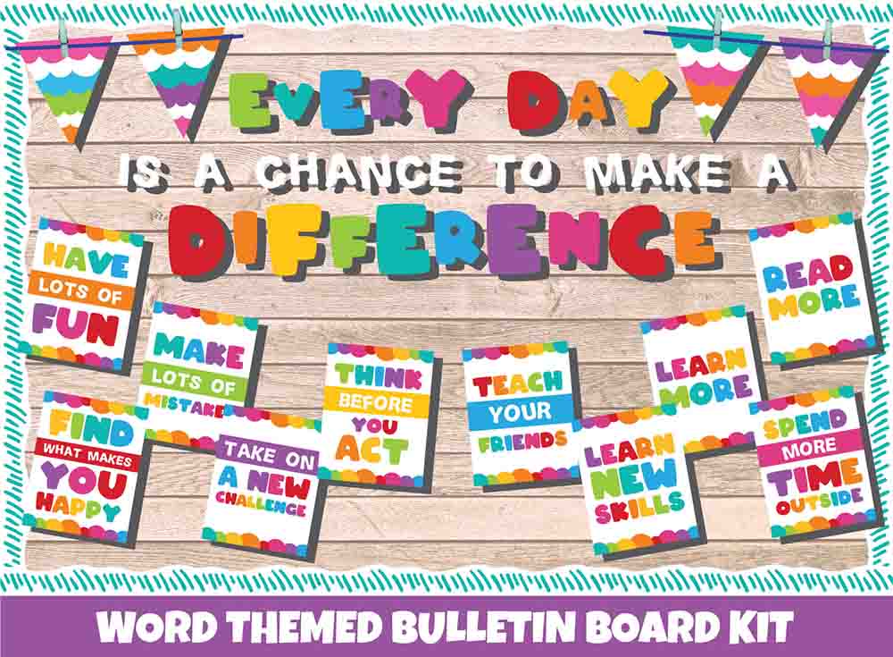 Make Every Day Count Inspiring Bulletin Board - Print Your Own Printable Digital Library Sproutbrite 