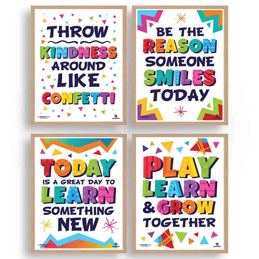 Motivational Classroom Posters Bundle 12 - Print Your Own Printable Digital Library Sproutbrite 