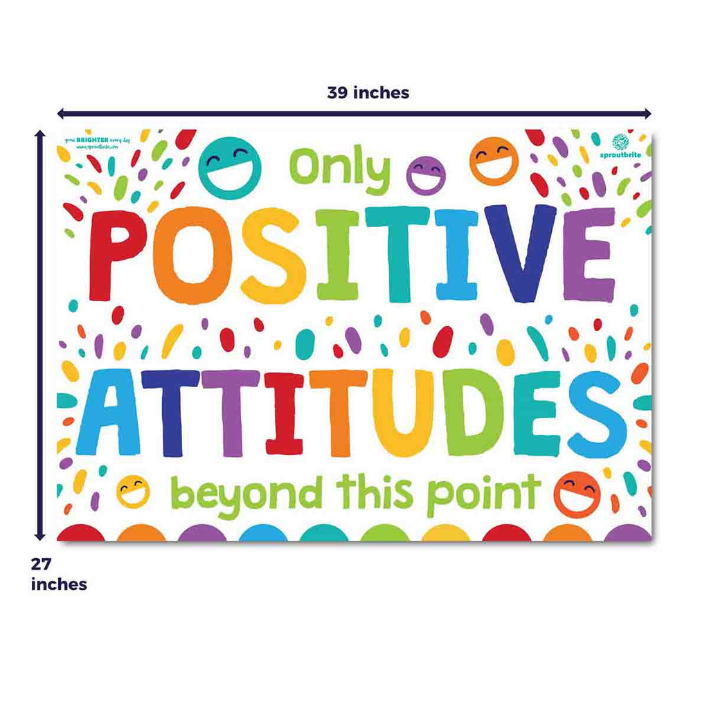 Only Positive Attitudes Beyond This Point Poster Classroom Decorations Sproutbrite 