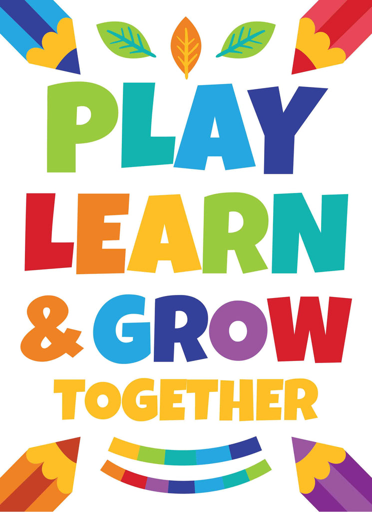 Play Learn & Grow Together - Print Your Own Posters Printable Digital Library Sproutbrite 
