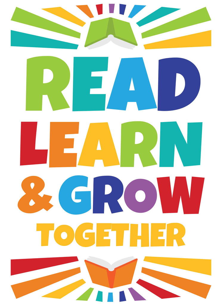 Read Learn & Grow Together - Print Your Own Posters Printable Digital Library Sproutbrite 