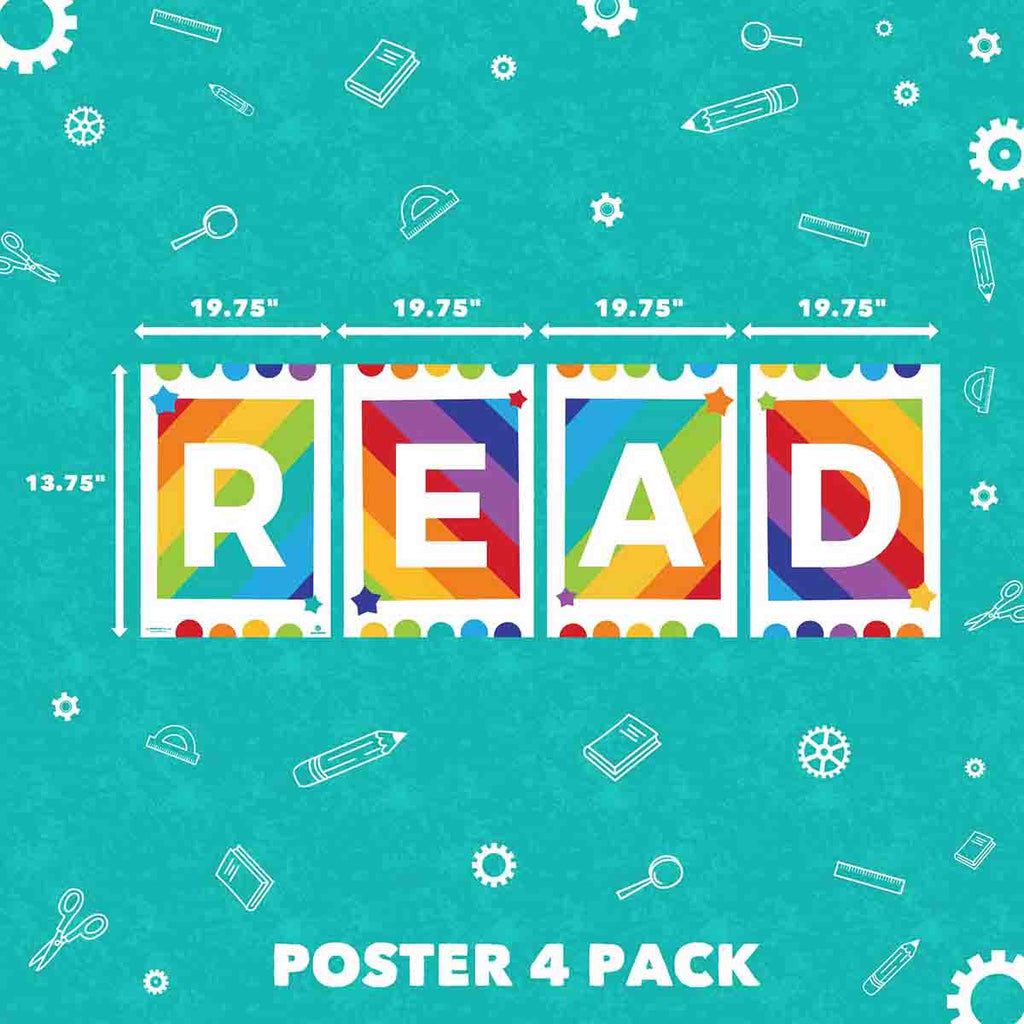 READ Poster Pack Reading Classroom Decorations Sproutbrite 