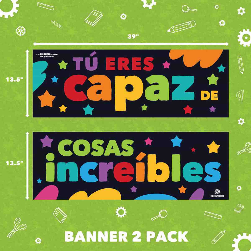 Spanish Classroom Poster - You are Capable of Amazing Things Classroom Decorations Sproutbrite 