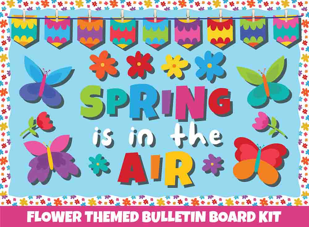 Spring is in the Air - Print Your Own Bulletin Board Printable Digital Library Sproutbrite 