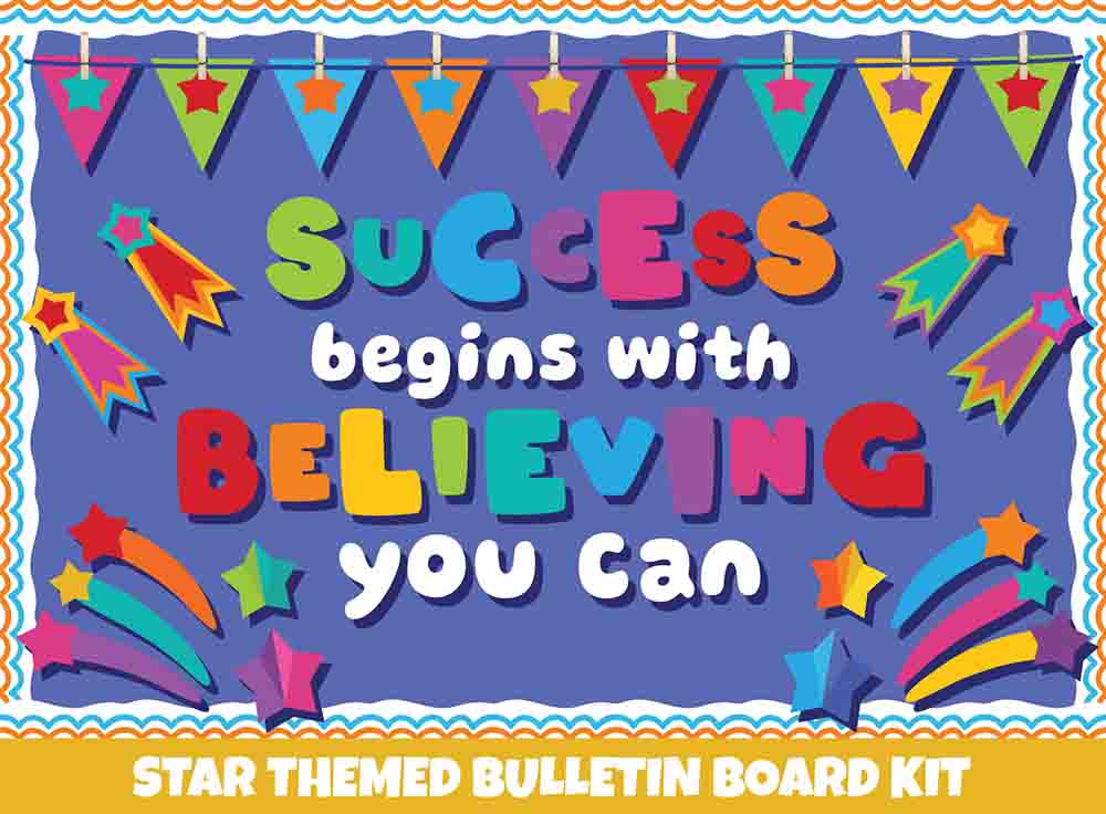 Success Begins with Believing You Can - Print Your Own Bulletin Board Printable Digital Library Sproutbrite 