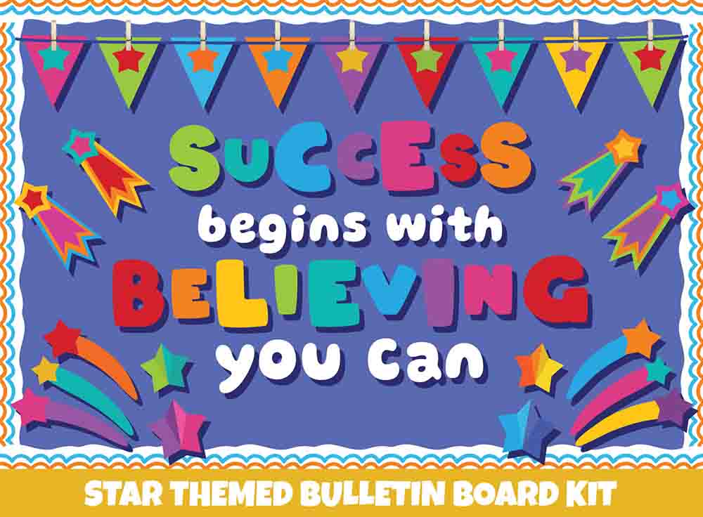 Success Begins with Believing You Can - Print Your Own Bulletin Board Printable Digital Library Sproutbrite 