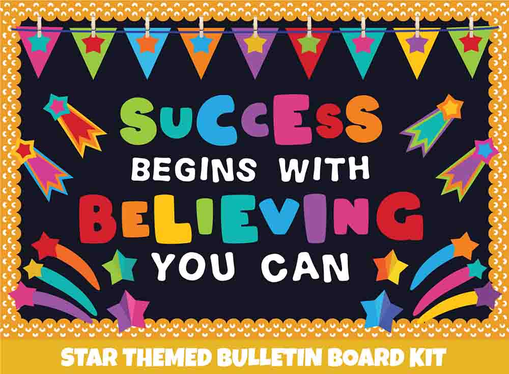 Success Begins with Believing You Can - Print Your Own Bulletin Board Printable Digital Library Sproutbrite 