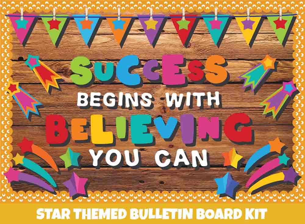 Success Begins with Believing You Can - Print Your Own Bulletin Board Printable Digital Library Sproutbrite 