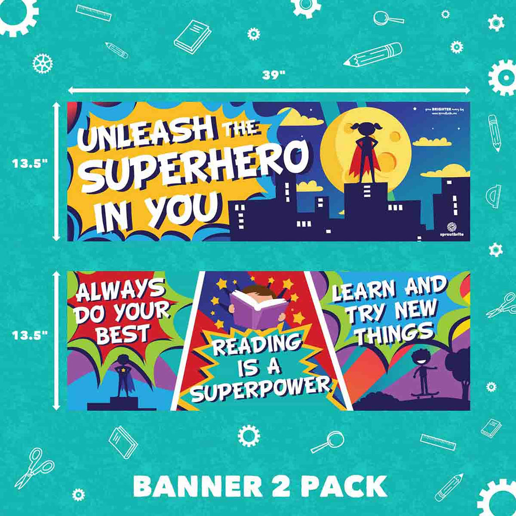 Superhero Classroom Banner Classroom Decorations Sproutbrite 