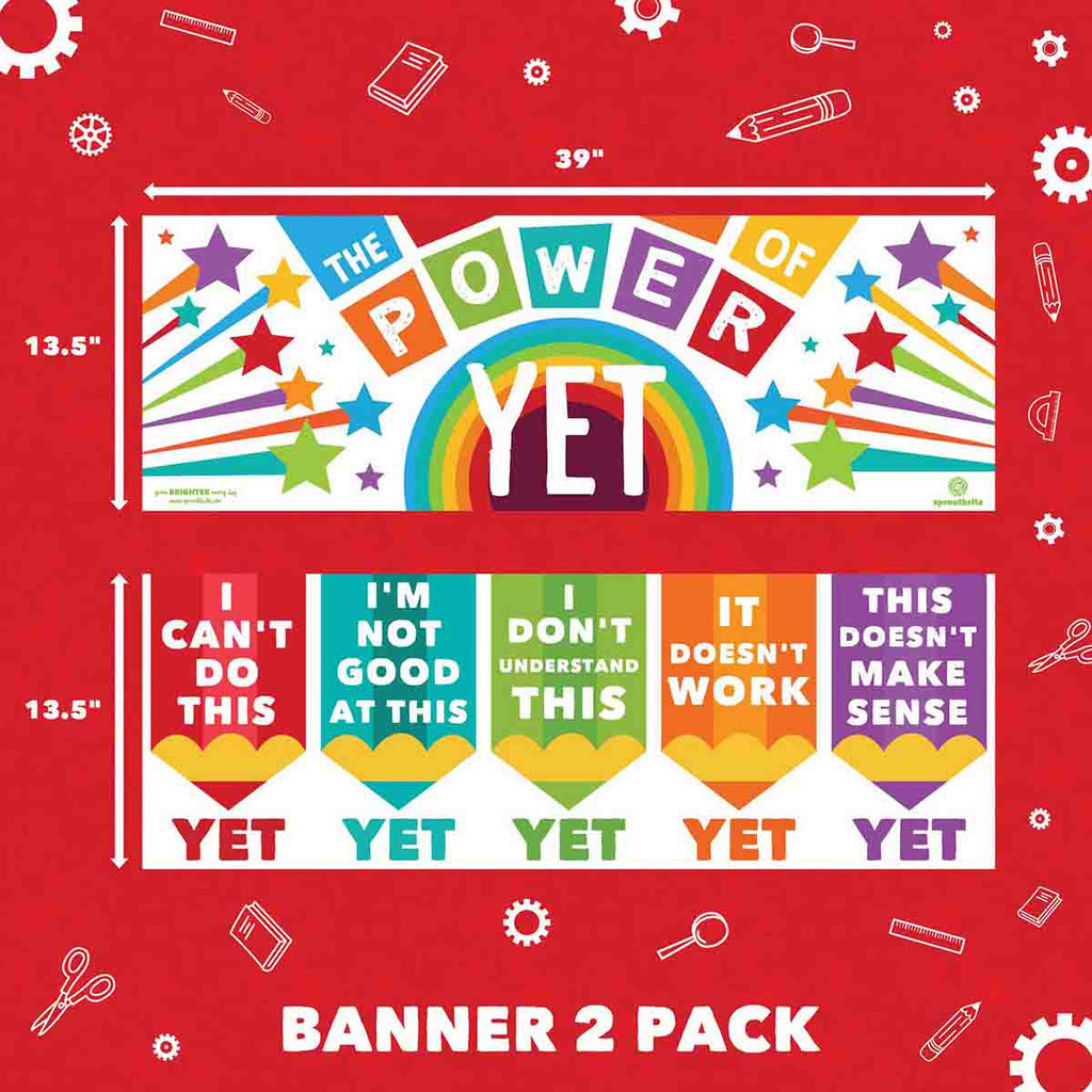 The Power of Yet Classroom Banner Classroom Decorations Sproutbrite 