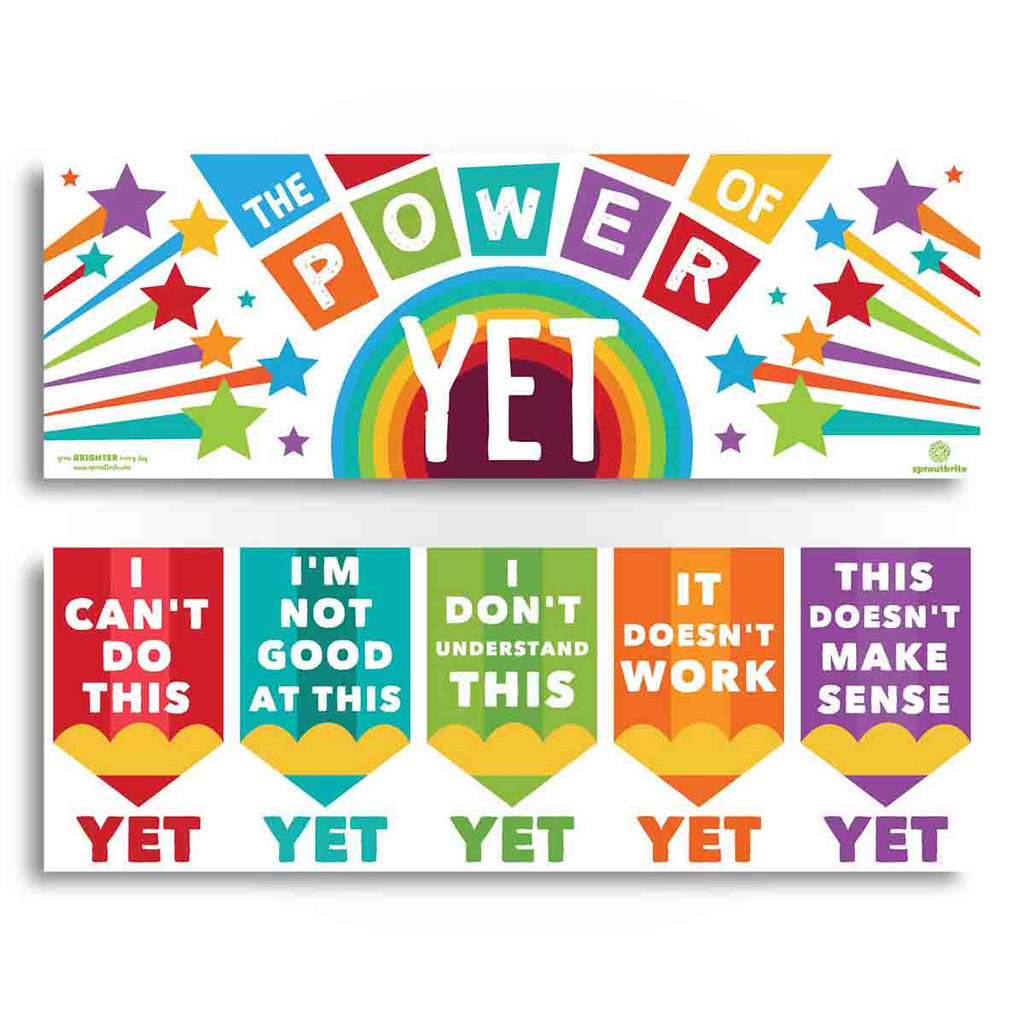 The Power of Yet Classroom Banner Classroom Decorations Sproutbrite 