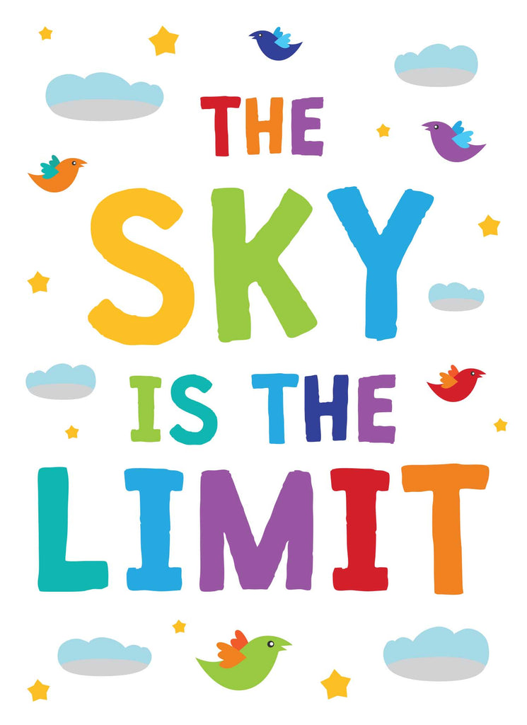 The Sky is the Limit - Print Your Own Posters Printable Digital Library Sproutbrite 