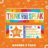 Think Before You Speak Kindness & Inclusion Banner Pack Classroom Decorations Sproutbrite 