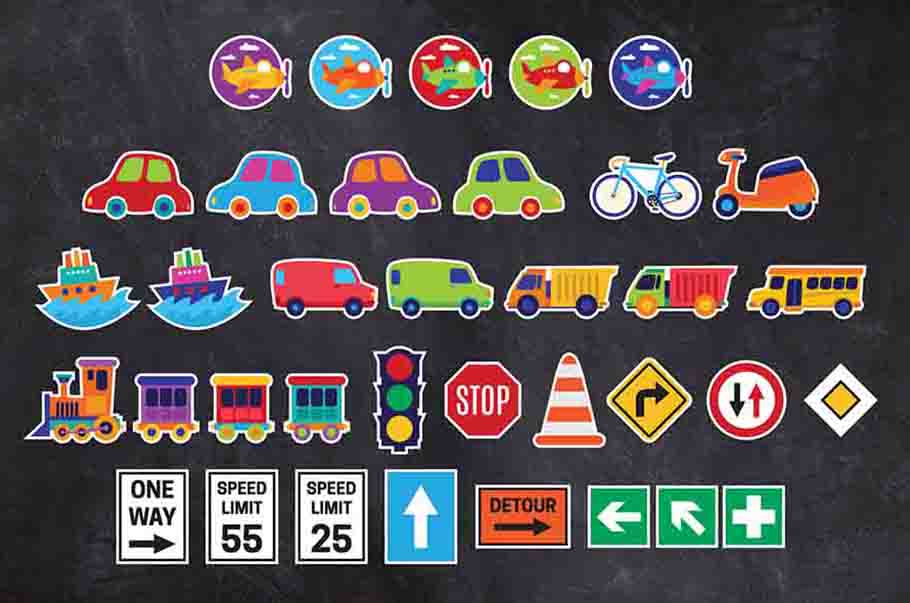 Transportation Back to School Preschool Early Learning Classroom Cutouts for Decorating Bulletin Boards Printable Digital Library Sproutbrite 