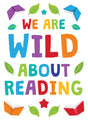 We are Wild About Reading - Print Your Own Posters Printable Digital Library Sproutbrite 