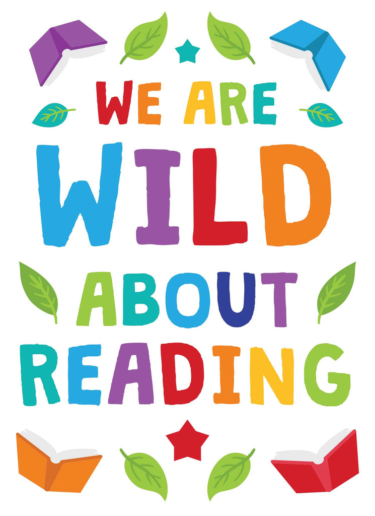 We are Wild About Reading - Print Your Own Posters Printable Digital Library Sproutbrite 