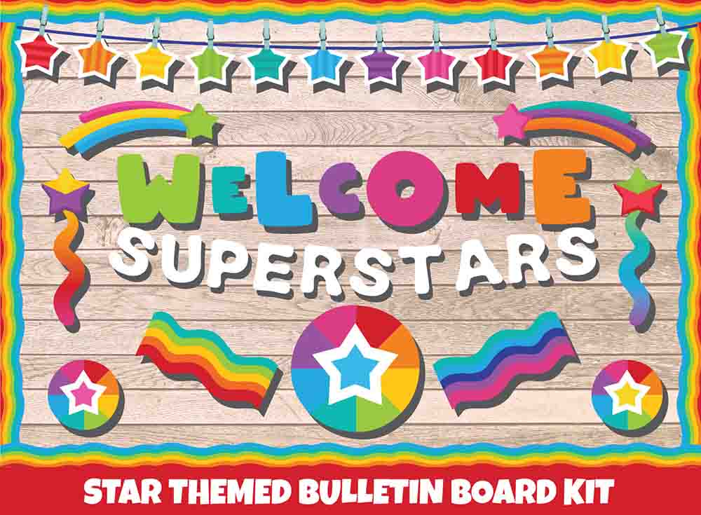 Welcome Superstars - Print Your Own Bulletin Board Printable Digital Library Sproutbrite 