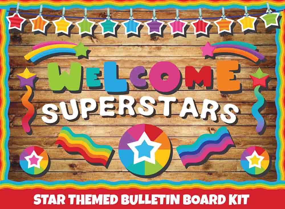 Star Theme Bulletin Board Banner Letters - Print Your Own
