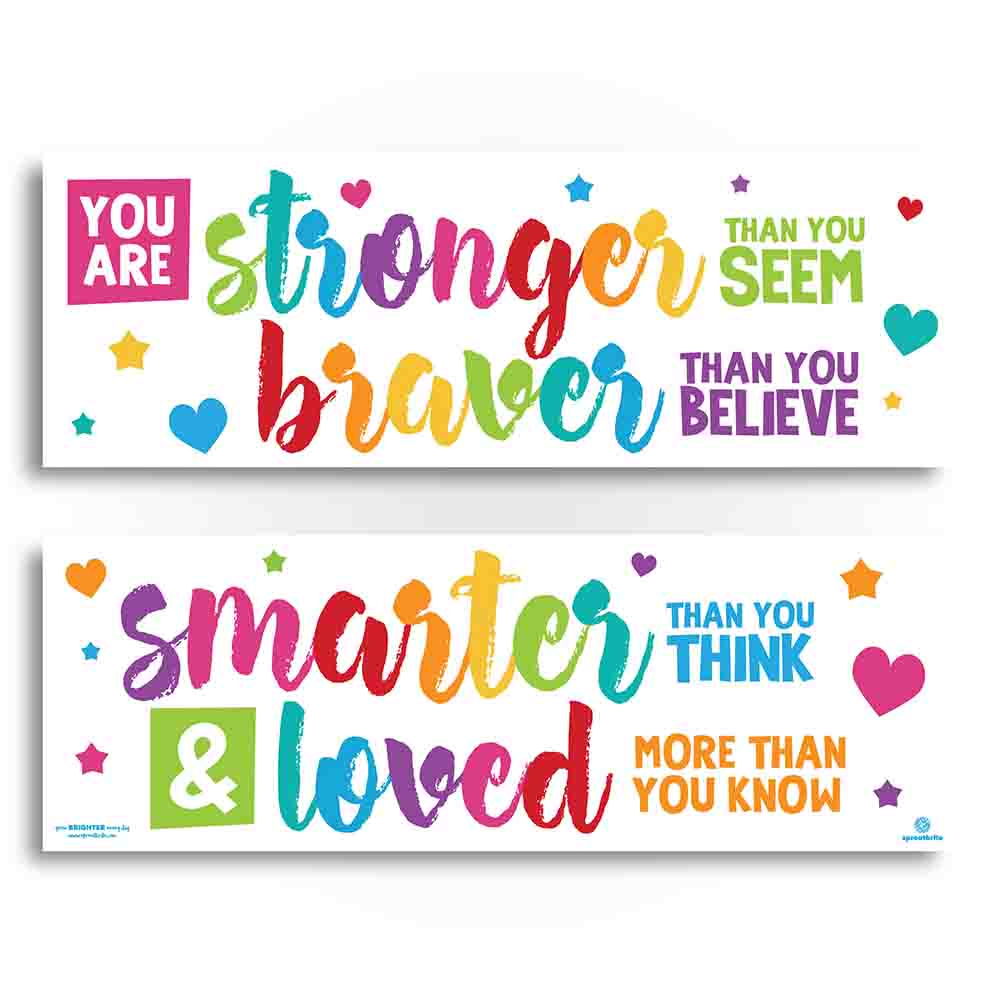 You Are Braver Than You Believe Stronger Than You Seem and Smarter Than You Think Classroom Decorations Sproutbrite 