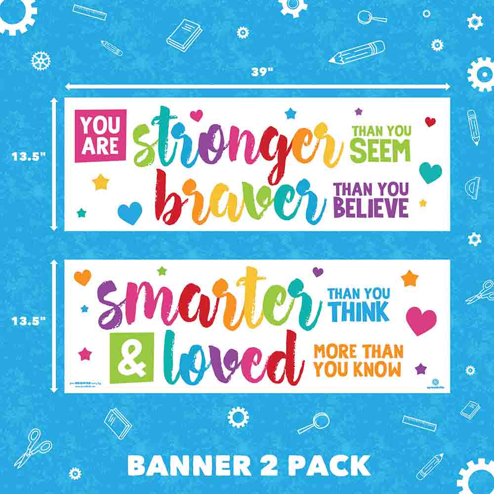 You Are Braver Than You Believe Stronger Than You Seem and Smarter Than You Think Classroom Decorations Sproutbrite 